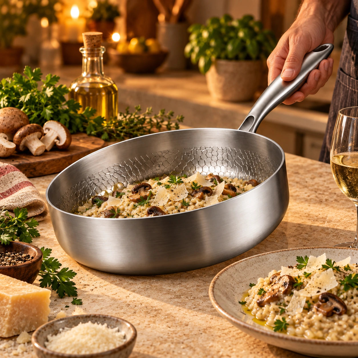 Padella alta in titanio en cuisine — photo 2
